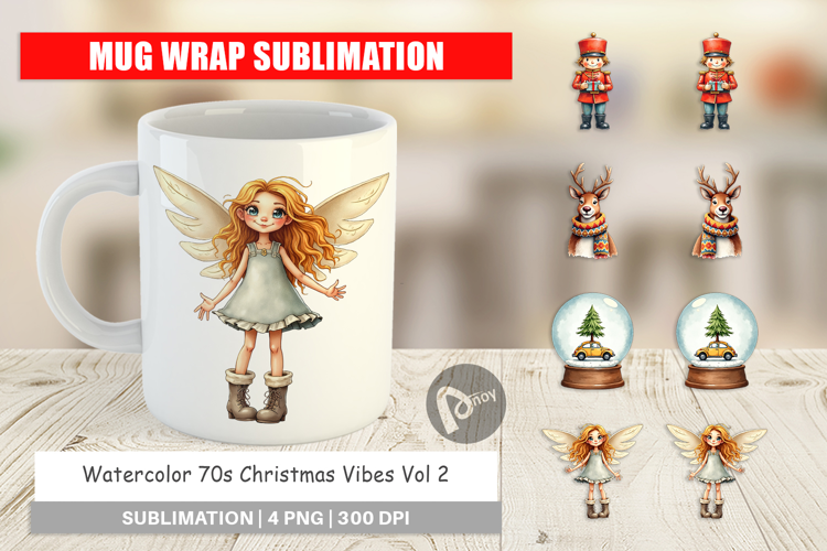 70s Christmas Mug Wrap