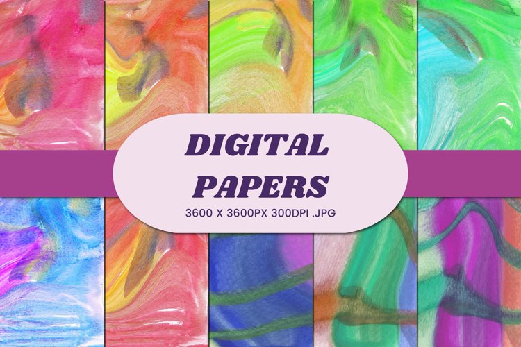 Watercolor Abstract 52 Digital Paper Background