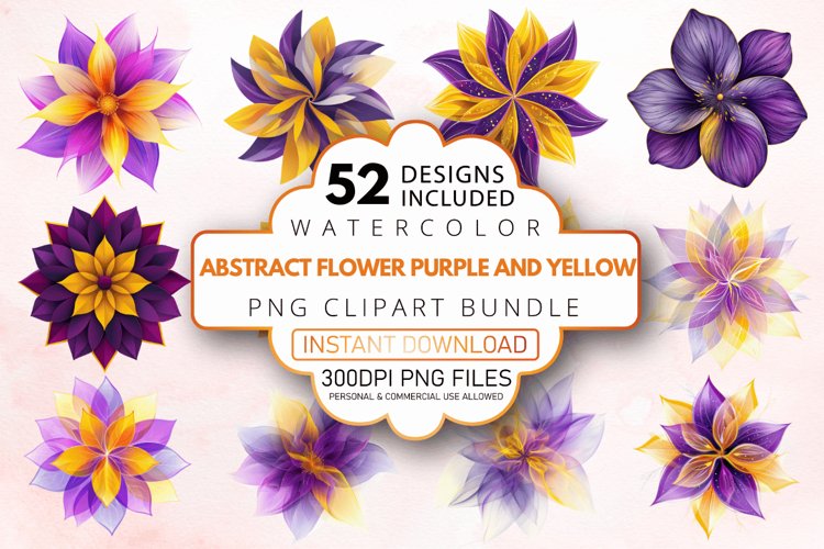 Purple Flower Clipart Image 3
