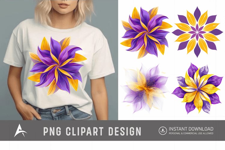 Purple Flower Clipart Image 16