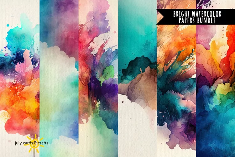Watercolor Abstract Textured Backgrounds