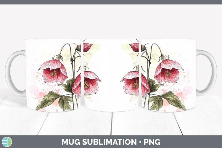 GorgeousWatercolor Mug Wrap design.