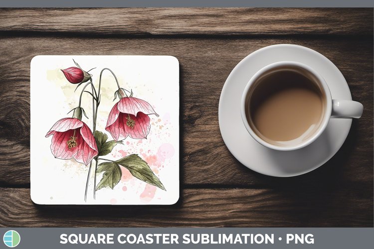 GorgeousWatercolor Square Coaster design.