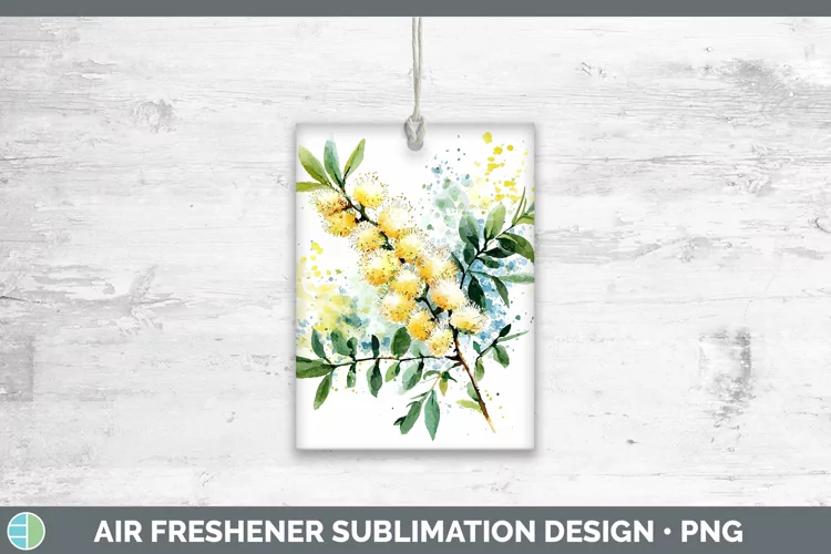 Watercolor Acacia Air Freshener Sublimation Car Freshener De