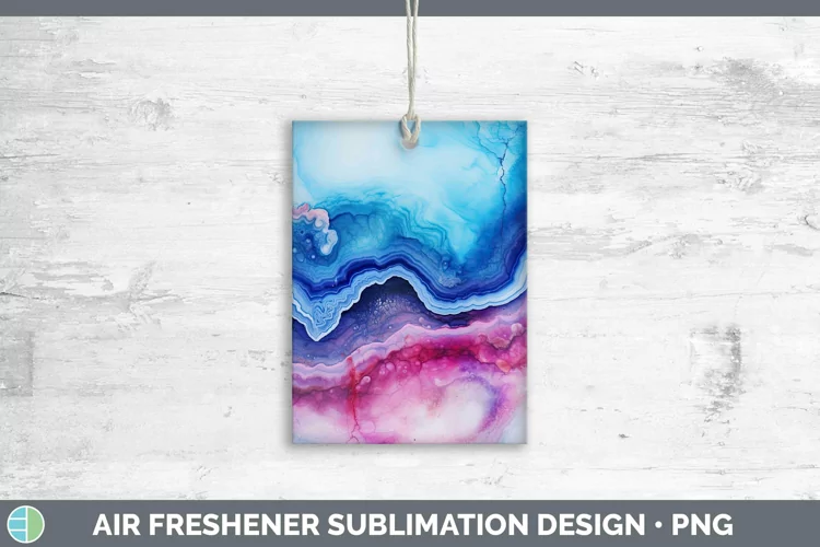 Watercolor Agate Air Freshener Sublimation Car Freshener Des