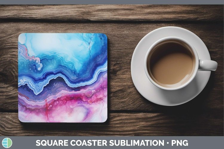 GorgeousWatercolor Square Coaster design.