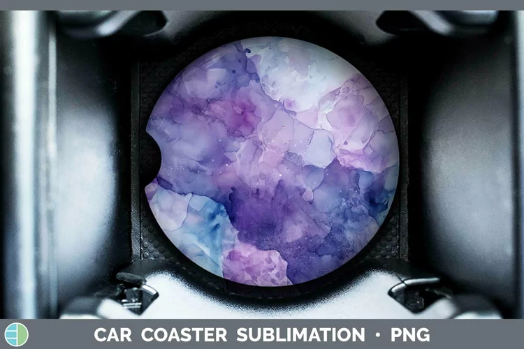 Watercolor Alexandrite Car Coaster Sublimation Coaster Desig