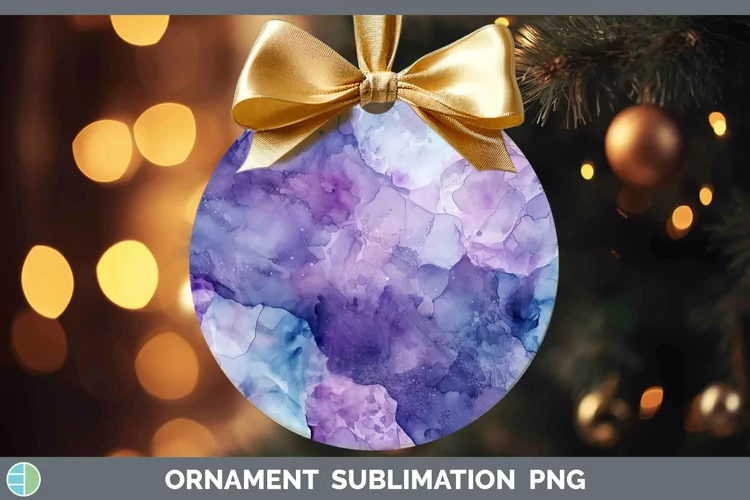 Watercolor Alexandrite Ornament Sublimation Bauble Designs