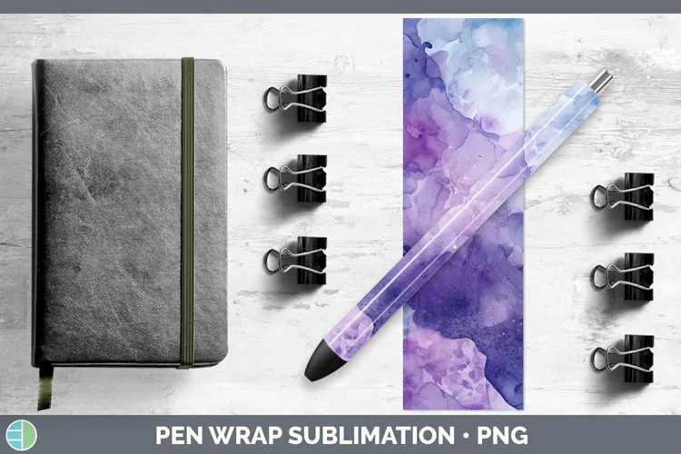 Watercolor Alexandrite Pen Wrap Sublimation Epoxy Pen Design