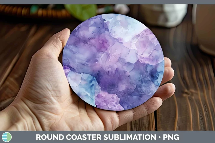 Watercolor Alexandrite Round Coaster Sublimation Coaster Des