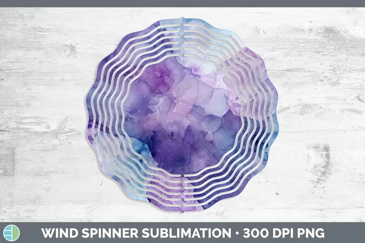 Watercolor Alexandrite Wind Spinner Sublimation Spinner Desi