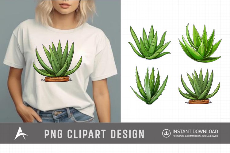 Watercolor Succulent Clipart Image 8