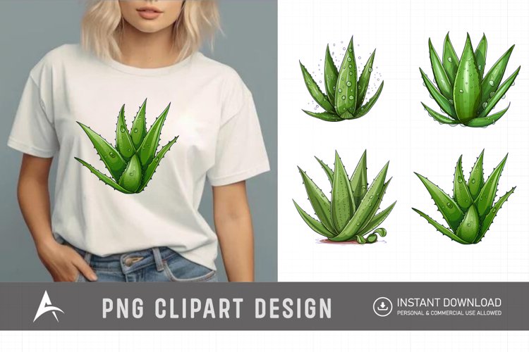Watercolor Succulent Clipart Image 6