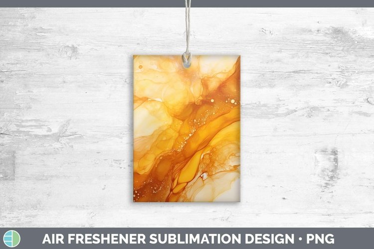 Watercolor Amber Air Freshener Sublimation Car Freshener Des