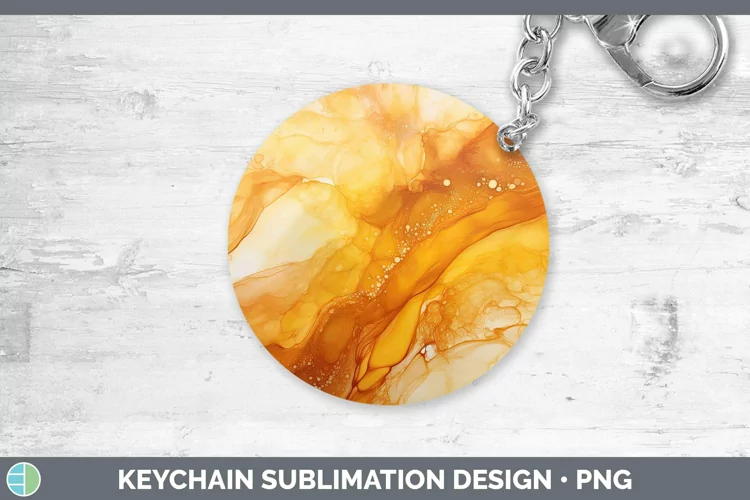 Watercolor Amber Keychain Sublimation Keyring Designs