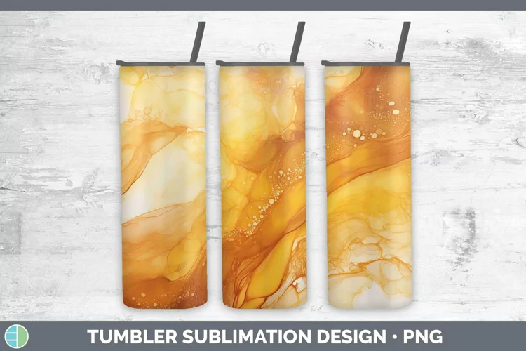 Watercolor Amber Tumbler Sublimation 20 oz Skinny Tumbler De