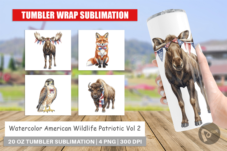 American Wildlife Patriotic Tumbler