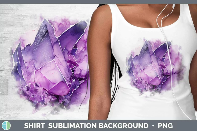 Watercolor Amethyst Shirt Sublimation Sublimation Background