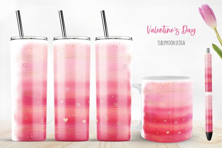 Pink Hearts Clipart Image 12