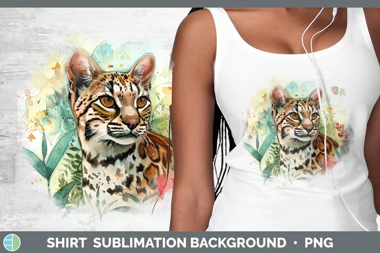Watercolor Andean Mountain Cat Shirt Sublimation Sublimation