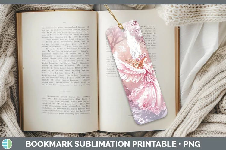 Watercolor Angel Bookmark Sublimation Printable Designs