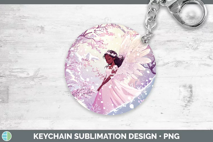 Watercolor Angel Keychain Sublimation Keyring Designs