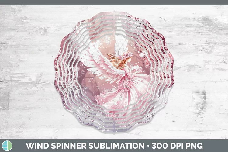 Watercolor Angel Wind Spinner Sublimation Spinner Designs