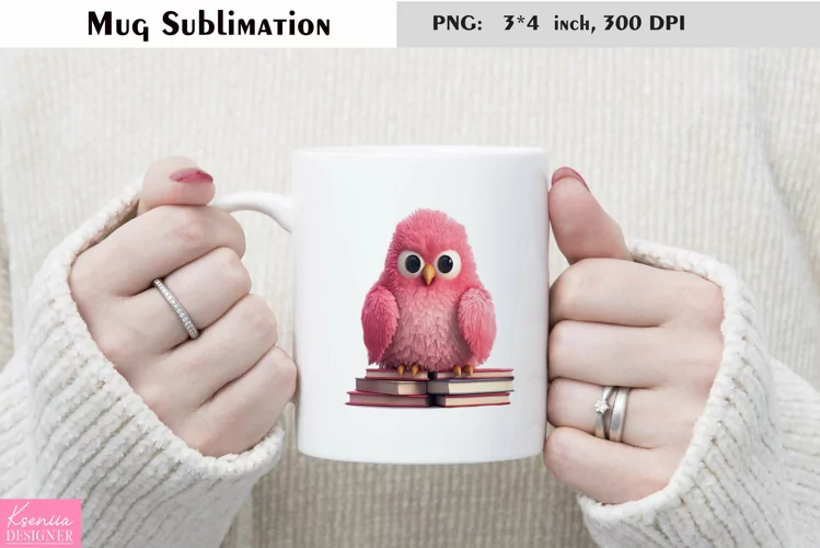 Watercolor Owl Mug Sublimation|Cartoon Design