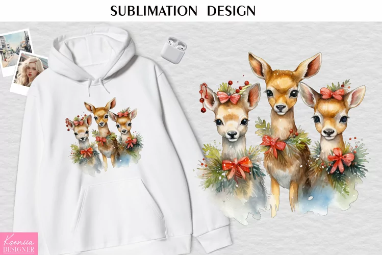 Christmas Reindeer Family|T Shirt Sublimation