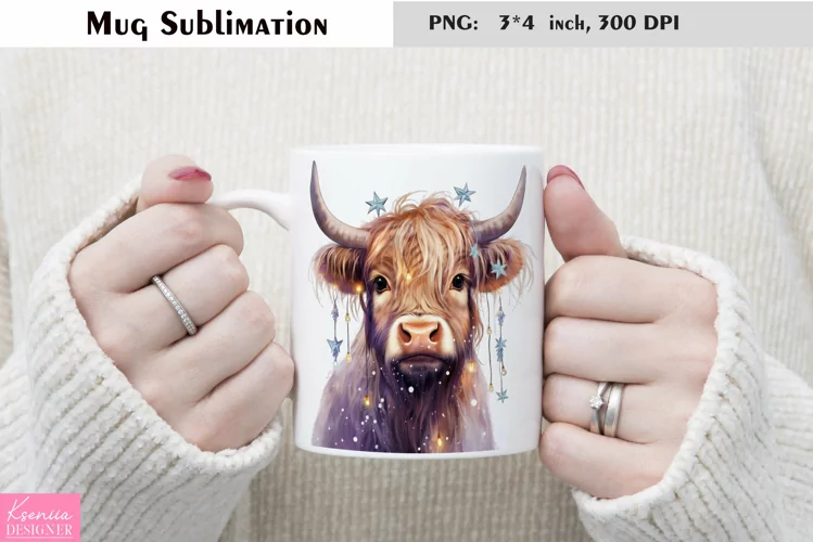 Watercolor Christmas Mug Sublimation|Cartoon Animal Design