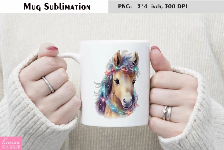 Watercolor Christmas Mug Sublimation|Cartoon Animal Design