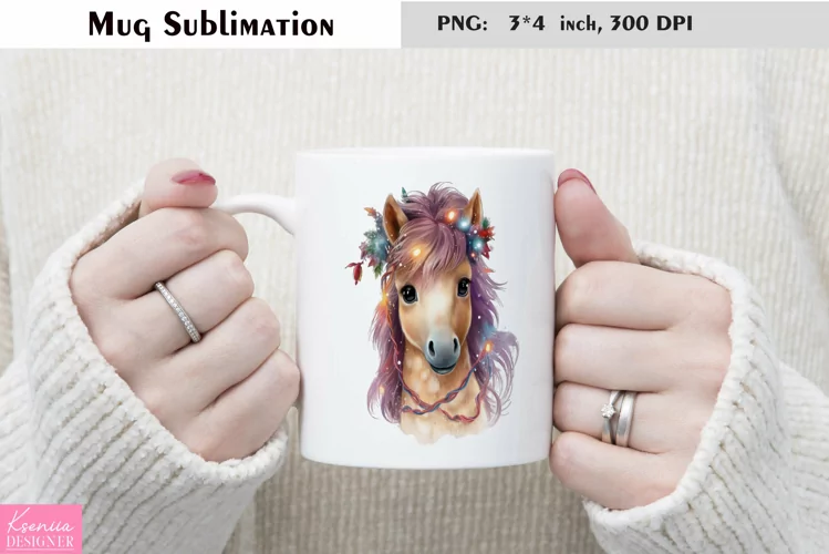 Watercolor Christmas Mug Sublimation|Cartoon Animal Design