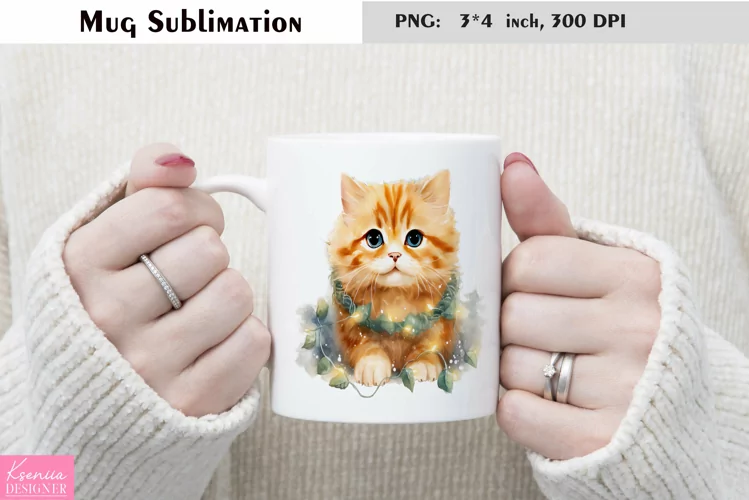 Watercolor Christmas Mug Sublimation|Cartoon Animal Design
