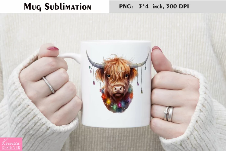 Watercolor Christmas Mug Sublimation|Cartoon Animal Design