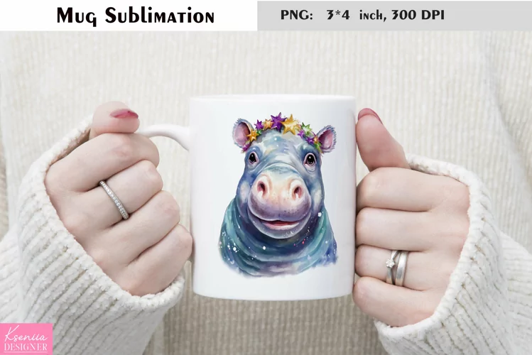 Watercolor Christmas Mug Sublimation|Cartoon Animal Design