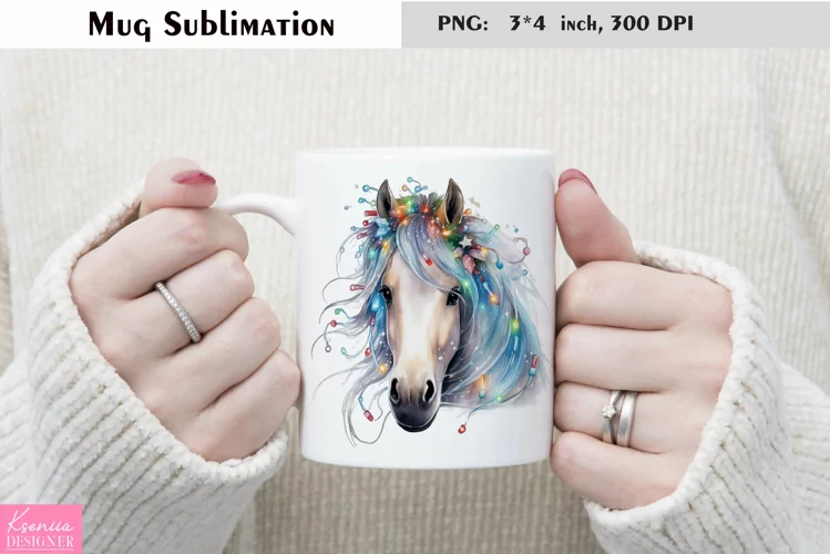 Watercolor Christmas Mug Sublimation|Cartoon Animal Design