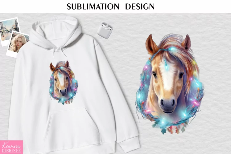 Christmas Horse Head|Glowing Garland| Animal Sublimation