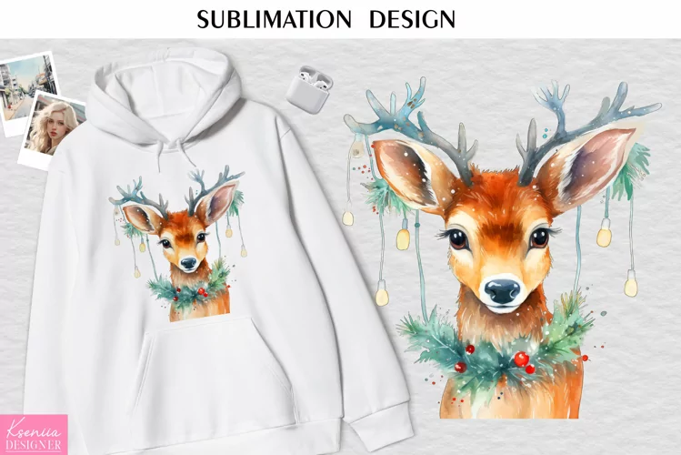 Christmas Reindeer|Glowing Garland| Animal Sublimation