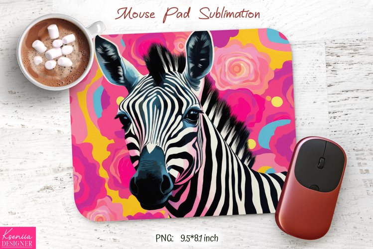 Pop Art Zebra Design| Mouse Pad Sublimation
