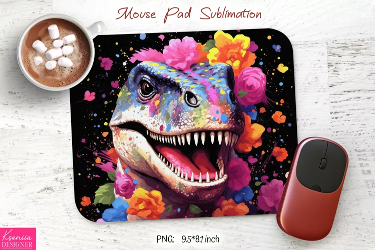 Roaring Dinosaur Head|Animal Mouse Pad