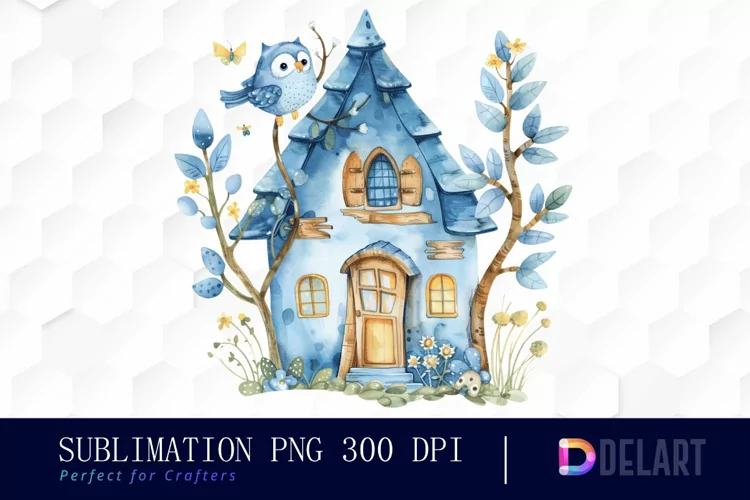 Animal House Watercolor Clipart