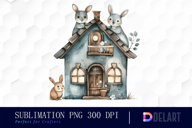 Animals House Illustration Clipart