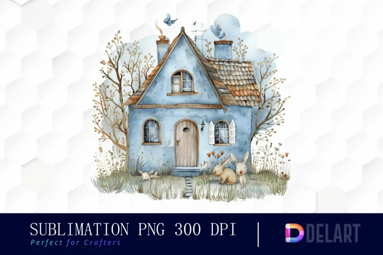 Animals House Sublimation PNG Clipart