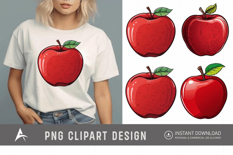 Red Apple Clipart Image 8