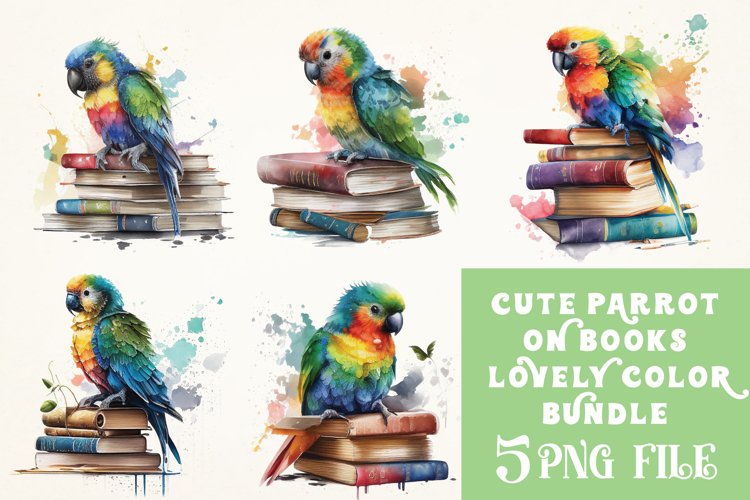 Watercolor Book Clipart Image 16