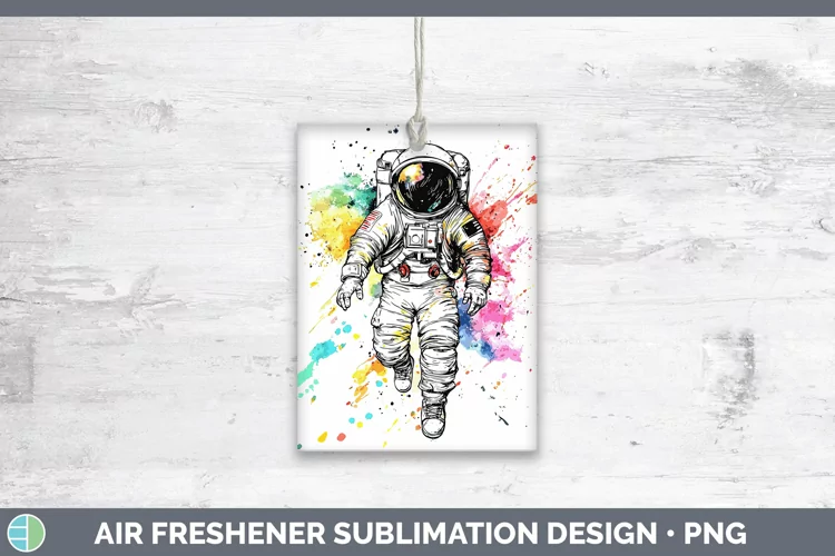 Watercolor Astronaut Air Freshener Sublimation Car Freshener