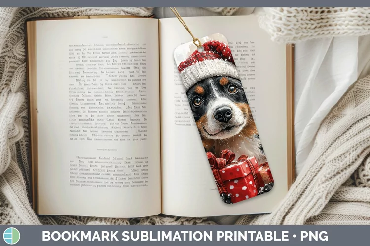 Watercolor Australian Kelpie Bookmark Sublimation Printable