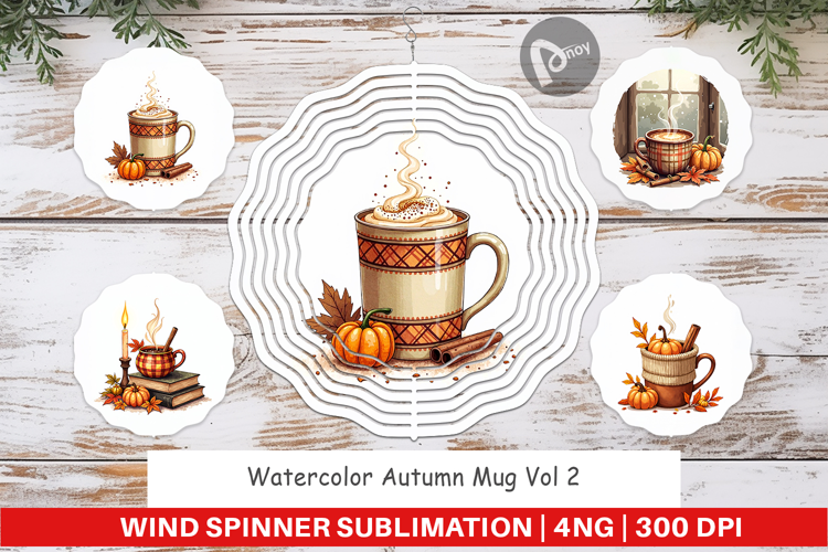 Autumn Mug Wind Spinner