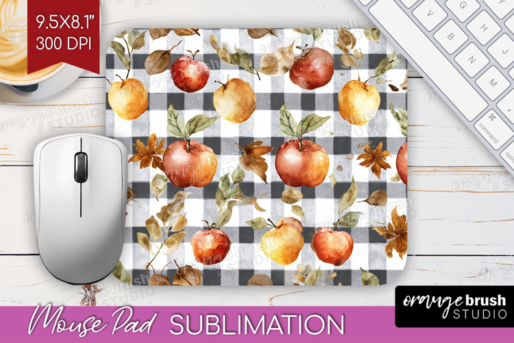 Cozy Autumn Mouse Pad Sublimation - Harvest Season Mousepad