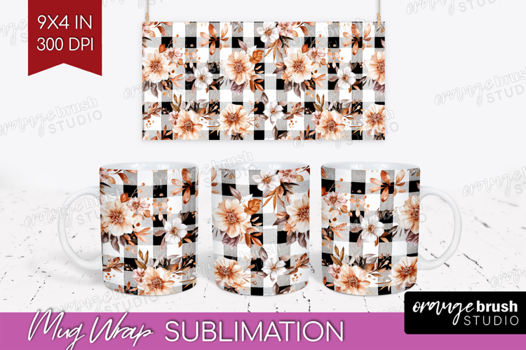 Cozy Autumn Mug Wrap - Harvest Season Mug PNG Sublimation